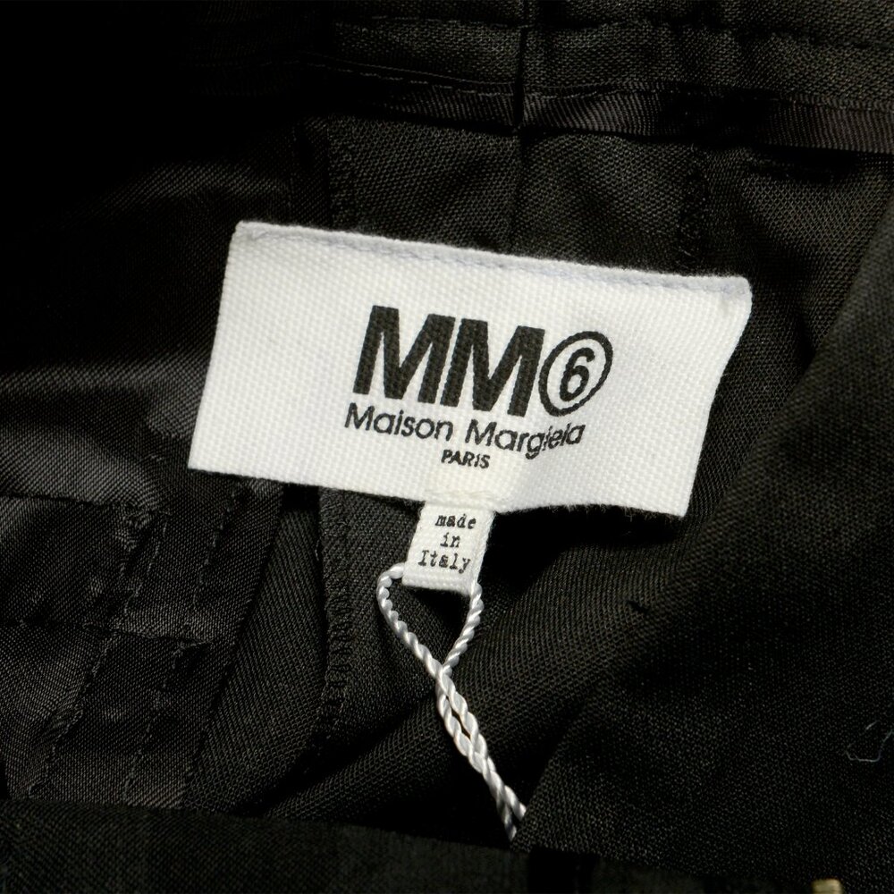 Maison Margiela MM6 Women's Black/Gray Straight Leg Pants US S IT 40 - Picture 4 of 5